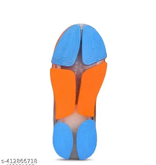 Acrylonitrile colorblocked net running shoes for kids (4-10 years), ideal for training. Made in India