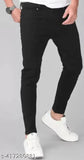 Men's black slim fit denim jeans, affordable and comfortable for street wear style