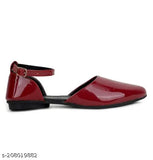 Red synthetic slip-on Stylish Bellies women's shoes for comfort and style on the go