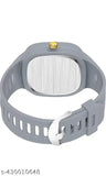 Stylish grey silicon watch for men & boys, lightweight and durable alloy case, suitable for parties & casual wear