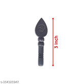 DD 3 inch wooden Karungali Vel for Pooja, Indian religious tile with ebony vel worshipped in Vibuthi or raw rice