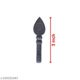 DD 3 inch wooden Karungali Vel for Pooja, Indian religious tile with ebony vel worshipped in Vibuthi or raw rice