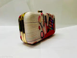 Free Size CandorCraft party clutch purse, high-quality printed, Indian crafted