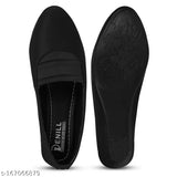 Synthetic mesh BB42Black ballet flats for women - versatile, comfortable, and stylish footwear