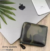 Brown Faux Leather Men's Wallet with 4 compartments, printed net pattern. Unique round chain wallet for men's documents storage, origin India." (123 characters)