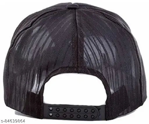 Black, red and blue cotton baseball caps - Solid design, pack of 3 from India