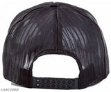 Black, red and blue cotton baseball caps - Solid design, pack of 3 from India