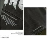 Cotton loose double-breasted men's T-shirt with big print, five sleeves, popular logo for summer athletics