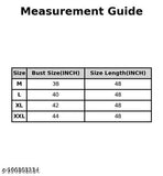 Georgette three-quarter sleeve gown kurti for women, solid combo, size S (36in bust, 42in length)