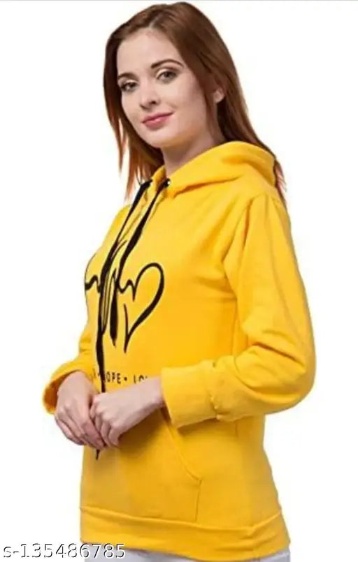 Printed wool Heartbeat yellow kids' jacket, vibrant and stylish for 8-16 years old