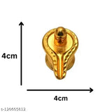 Brass Shivling figurine, ornate Indian spiritual decor piece, 1.5L x 1.5W x 1.5H inches