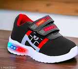 Black and red synthetic shoes with rubber soles for toddlers (12-5 years), Bachoo brand