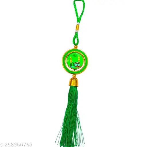 Islamic Muslim DUA car dashboard idol with 786 mirror hanging, handcrafted religious ornament for home and car decor