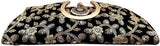 Canvas ethnic women's party clutch, embroidered net pattern, free size, Indian-made accessory