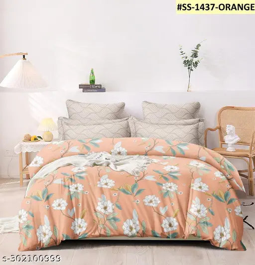 Glace cotton premium fitted bedsheet, single size (36x78), 1 pillow cover included, ideal for summer use