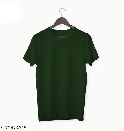 Solid cotton blend t-shirt, short sleeves, available in multiple sizes and colors, classic wardrobe essential on a casual day out, made in India