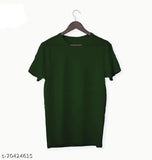 Solid cotton blend t-shirt, short sleeves, available in multiple sizes and colors, classic wardrobe essential on a casual day out, made in India