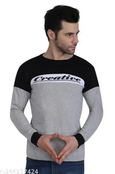 Cotton blend long-sleeve round neck T-shirt, printed with the Om symbol, comfortable and breathable for men's fashion