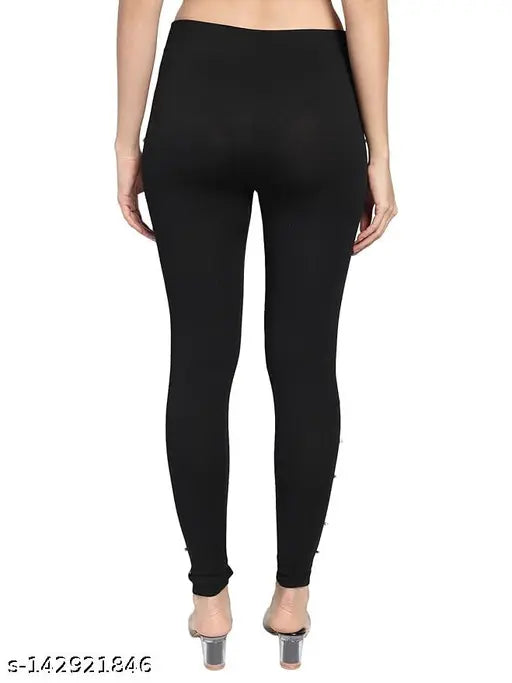 Compact cotton blend jegging for girls, solid net, extreme comfort, fashionable and versatile, size range from 26-34cm (waist), free size origin India