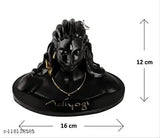 Marble Adiyogi statue, SAI COLLECTION religious idol for car dashboard or home decor (12cm)
