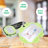 Stainless Steel Virtue Lunch Box Set - Air Tight, Leak-Proof, & Dishwasher Safe (RED/BLUE/GREEN)