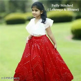 Organza and net embellished lehenga choli for girls party wear, Indian ethnic attire in various sizes from 2-3 years to 7-8 years
