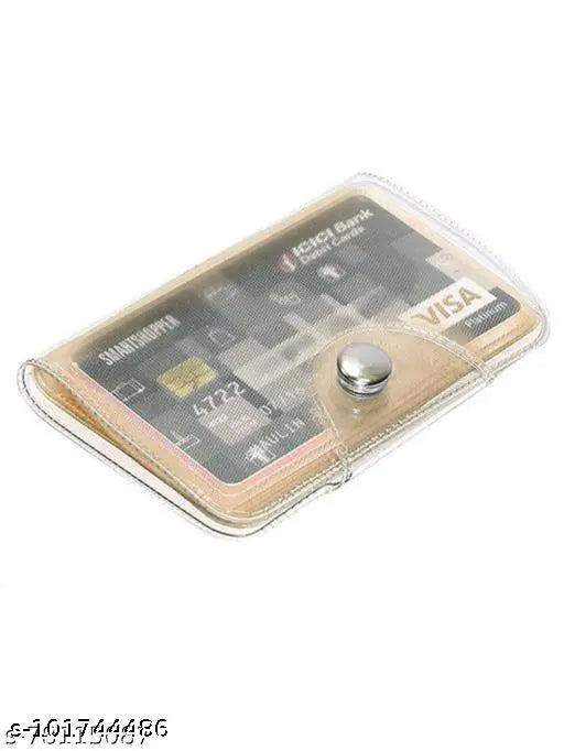 Brown PU Fancy Craft card holder for men and women, 2 compartments for essentials and gifts