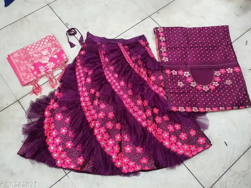 Art Silk embroidered Kashvi Fabulous Women's Lehenga set (39in/41in), with net dupatta (2.2m), for parties and festivals, designed in India