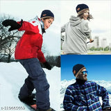 Wool winter beanie cap with neck warmer scarf set, soft thermal fleece lining for men and women, great for outdoor activities and daily wear