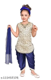 Shervani type purple cotton blend Patiala suit set for girls, featuring embroidery with heavy diamond stone work and elastic finishing. Ideal for parties, weddings, and festivals like Diwali, Navratri, Dussehra, Pongal, Onam, Lohri, Eid, Christmas, etc. Made in India