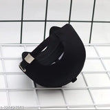 Black cotton baseball cap with adjustable strap and free mask - Stylish all-sports cap for sun protection