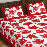 Cotton double bedsheet, 144 TC, Jaipuri printed with 2 pillow covers, soft and cozy, premium quality Indian-made