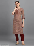 Multicolor Rayon cotton Desimode By 100 Miles straight kurti with Zari embroidery, suitable for casual parties or day out