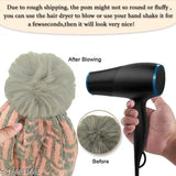 Grey striped woolen knitted cap with fur inside, warm and soft for women and girls, perfect winter wear