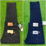 Made-in-India men's denim combo jeans, soft and stretchable fabric, long-lasting solid blue design, sizes available from 30 to 38