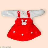 Woolen embellished net frock for baby girls by Achleshwar, sizes 0-12 months, made in India