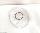 White embroidered cotton Islamic cap topi with cross-line design, authentic and comfortable for men's salat prayer. New 2024 design by Maolana Saad Saheb. Original condition, washable, and easy to maintain. Best quality and value on Gillkart. Measure head circumference before ordering for proper fit. Origin: India
