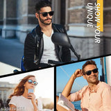 Black cotton baseball cap, Allu Arjun style combo pack (3 x AA Cap, square sunglasses, digital watch). Stylish and cool accessory for summer, fits men, women, adults, and teens. Adjustable size, protects from UV rays