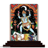 Color Empire-printed wooden Kali Mata tribal art figurine, premium HD print & waterproof coating, spiritual home decor statue (600 designs)