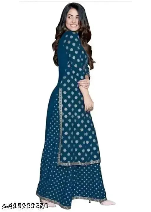 Rayon three-quarter sleeve blouse Heena Bule 22, printed combo, Indian fashion