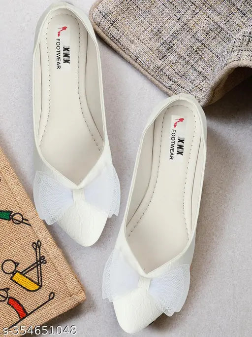 PU trendy flats for women - woven design, closed back, durable comfort