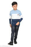 Woolen colorblocked kids sweater for 8-12 years, made in India