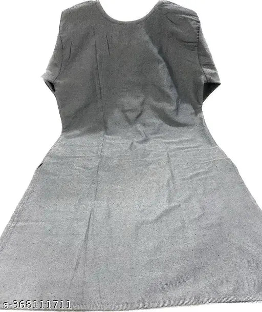 Indian solid wool-blend kurti, three-quarter sleeves, single-color style, sizes M, L, XL, XXL, XXXL