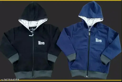 Winter cotton blend hoodie for unisex kids, printed pattern, long sleeves on chilly day