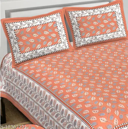 Cotton king-size bedsheets with 2 pillow covers, luxurious and classy, made in India