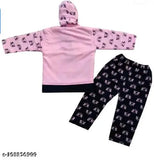 Winter wool hoodie and dress suit for baby boys & girls in printed net pattern, featuring long sleeves