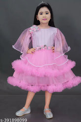 Embellished net dress for girls birthdays and weddings, India origin