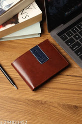 Being Icon Men's faux leather wallet, 4 card slots, solid design, premium quality