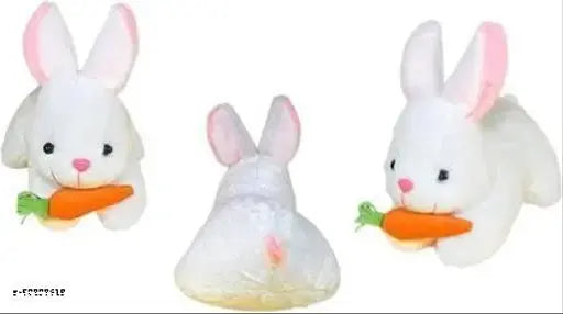 Premium quality, adorable stuffed toys combo (Bull Dog, Panda, Pink Unicorn, White Rabbit) - soft, huggable, and lovable fabric net toys for kids. Best gift for birthdays and parties, non-toxic polyester and fur fabrics from India