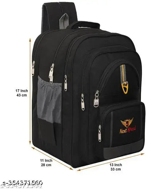 Waterproof polyester backpack for school kids 4th to 10th class, durable luggage travel bags in free size (16cm x 10cm x 14cm), made in India